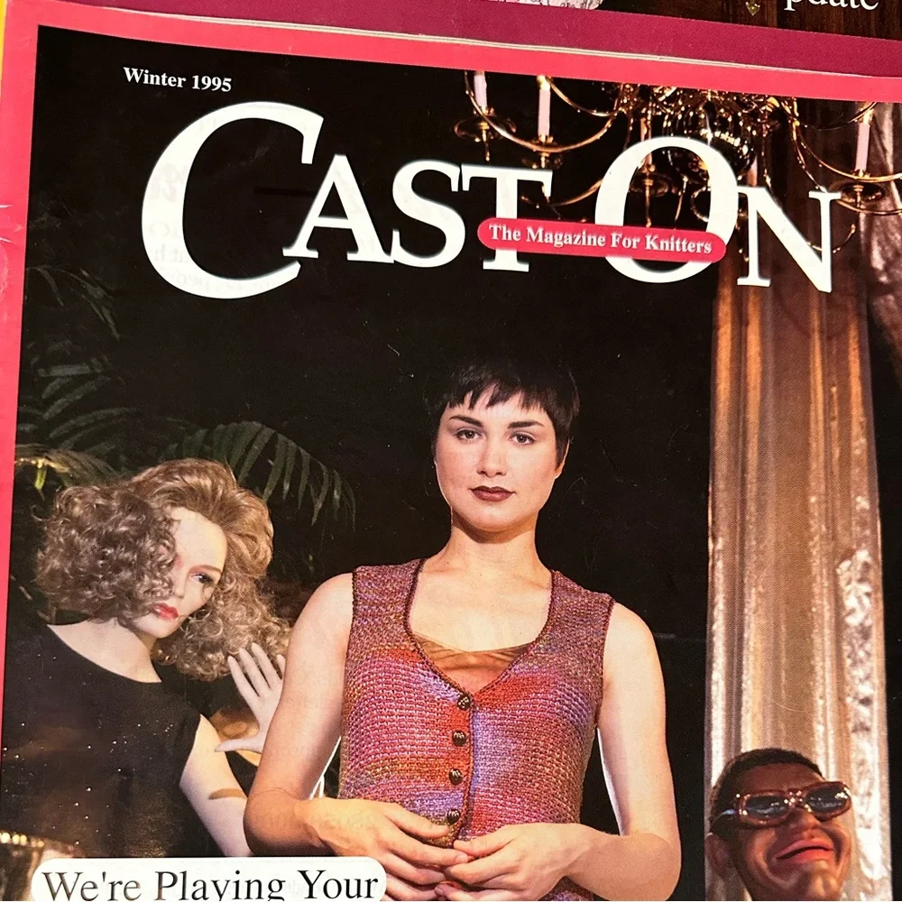 Cast On 1995 knitting and crochet magazine lot of 6